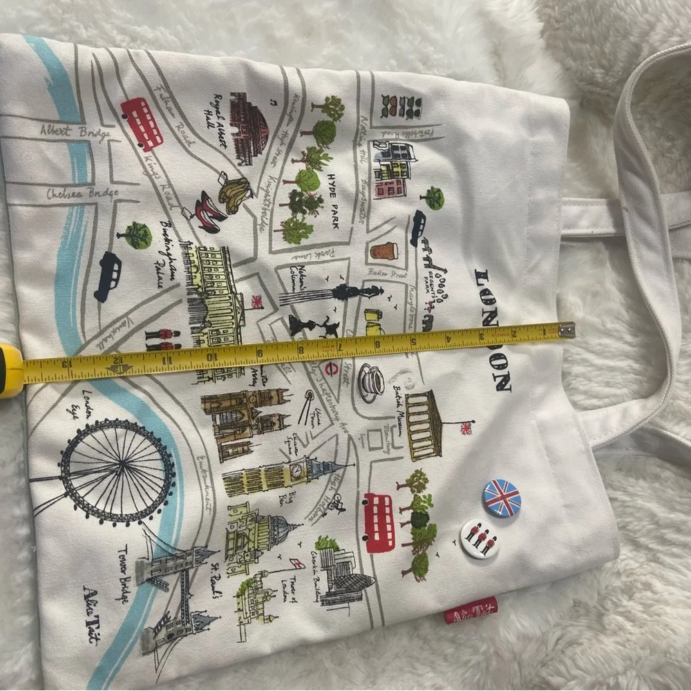 London Map Print Tote Bag